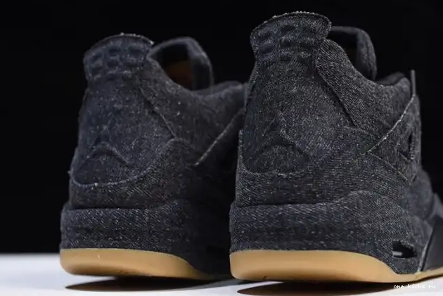 Cheap 4 'black' x Levi's Jordan Air AO2571-001 0407